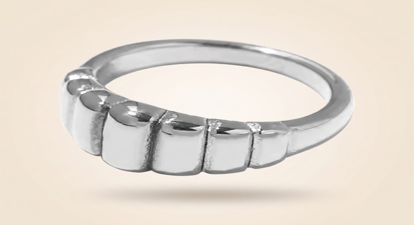 Anillo Sello Dorado Aurea — Acero Inoxidable